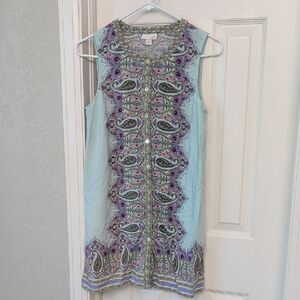 J.Jill Paisley Sleeveless Top